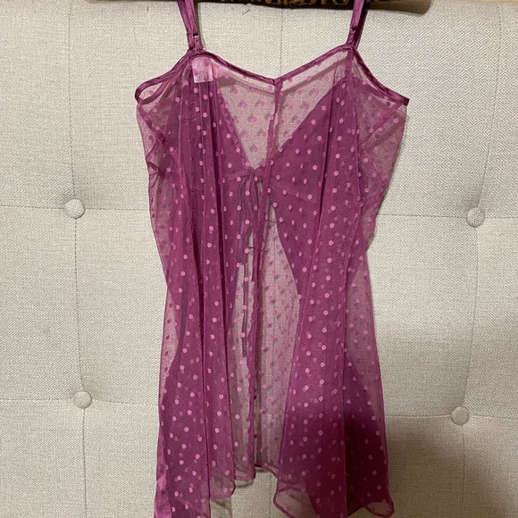 2-pc Victoria’s Secret open front babydoll with matching thong NWOT - Picture 3 of 13
